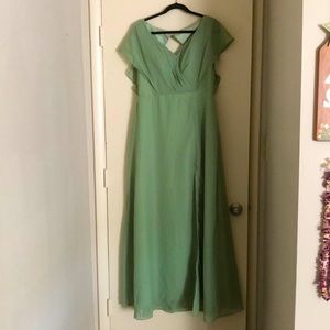Sage formal dress